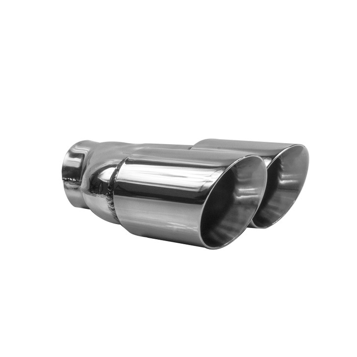 3inch Round Slash Cut Mirror Polished 304 Stainless Steel Exhaust Tip  - PE35061L