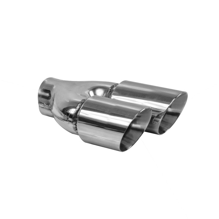 3inch Round Slash Cut Mirror Polished 304 Stainless Steel Exhaust Tip  - PE35061L