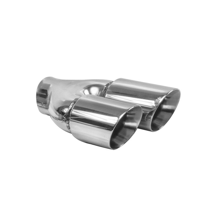 3inch Round Slash Cut Mirror Polished 304 Stainless Steel Exhaust Tip  - PE35061L
