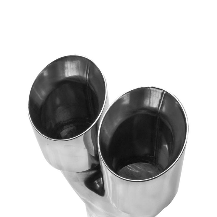 3inch Round Slash Cut Mirror Polished 304 Stainless Steel Exhaust Tip  - PE35061L