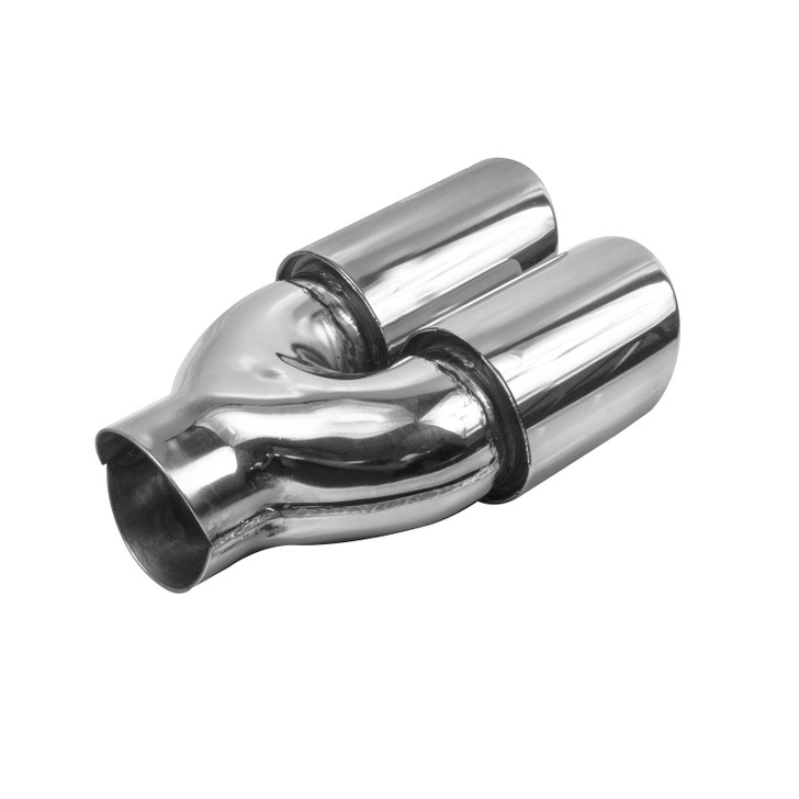 3inch Round Slash Cut Mirror Polished 304 Stainless Steel Exhaust Tip  - PE35061L