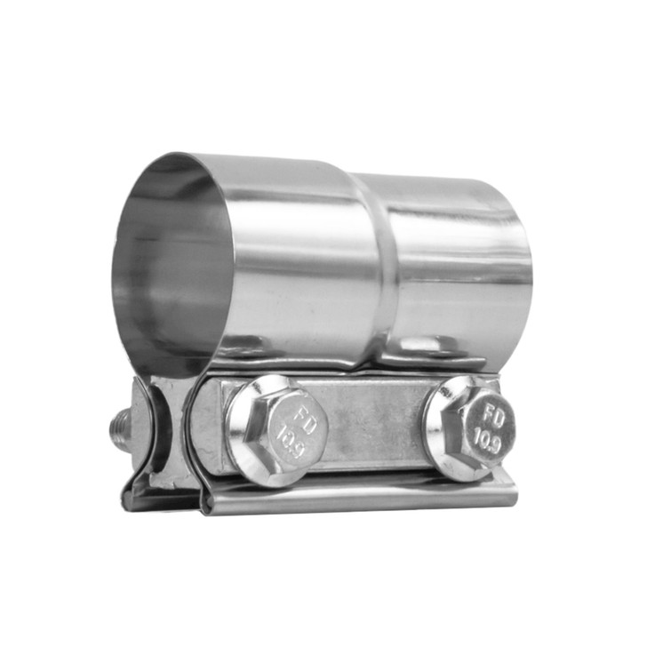 2.25" 57mm 304 Stainless Steel Lap Joint Exhaust Band Coupler Sleeve Clamp