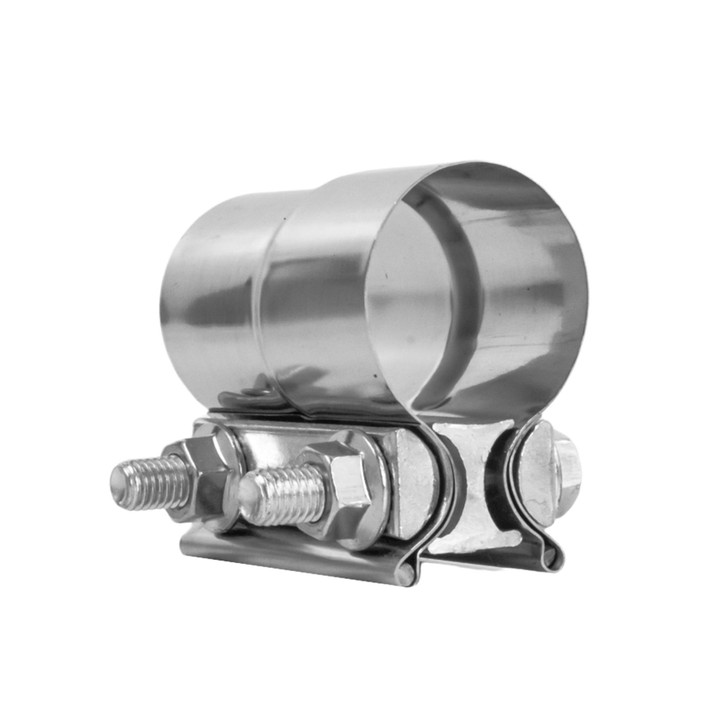 2.25" 57mm 304 Stainless Steel Lap Joint Exhaust Band Coupler Sleeve Clamp