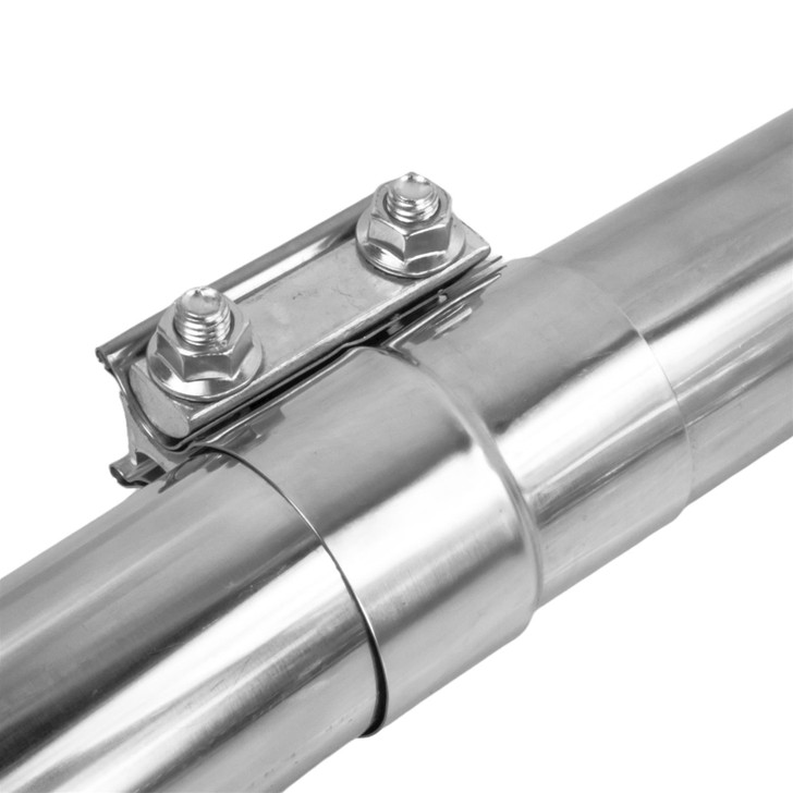 2.25" 57mm 304 Stainless Steel Lap Joint Exhaust Band Coupler Sleeve Clamp