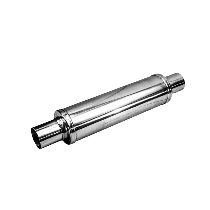 1.75 inch 4 inch Round x 14 inch 304 Stainless Steel Exhaust Muffler - 810413