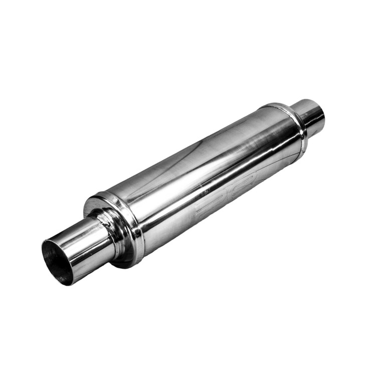1.75 inch 4 inch Round x 14 inch 304 Stainless Steel Exhaust Muffler - 810413