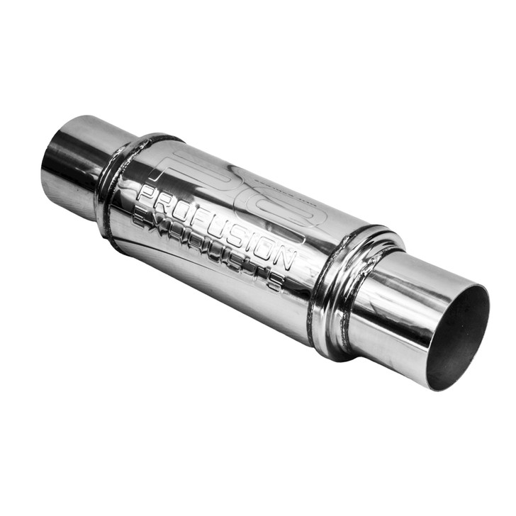 1.75" 45mm 3.5" Round x 9" Profusion 304 Stainless Steel Exhaust Silencer Resonator