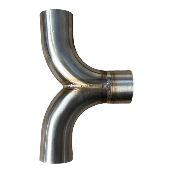 2.25 inch 57mm Exhaust Seagull Y Pipe 304 Stainless Steel T Piece