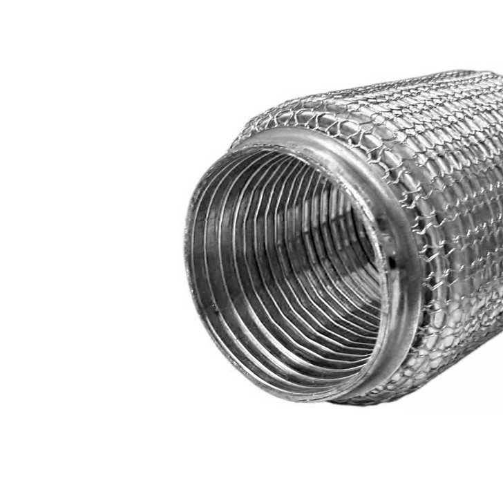 57mm x 150mm Soft Superflex Interlock Weld On 304 Stainless Steel Exhaust Flexi Tube Pipe