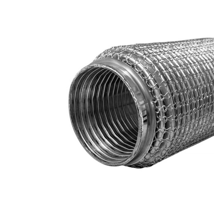 51mm x 200mm Soft Superflex Interlock Weld On 304 Stainless Steel Exhaust Flexi Tube Pipe