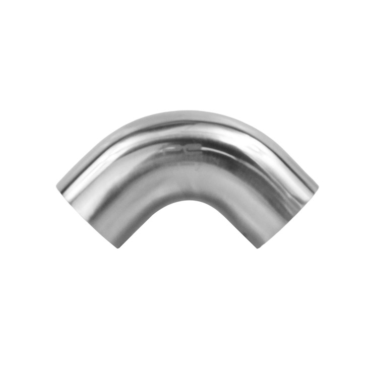 90 degree 2.37" 60mm Tight 1D Mandrel Exhaust Bend T304 Stainless Steel Satin Polished