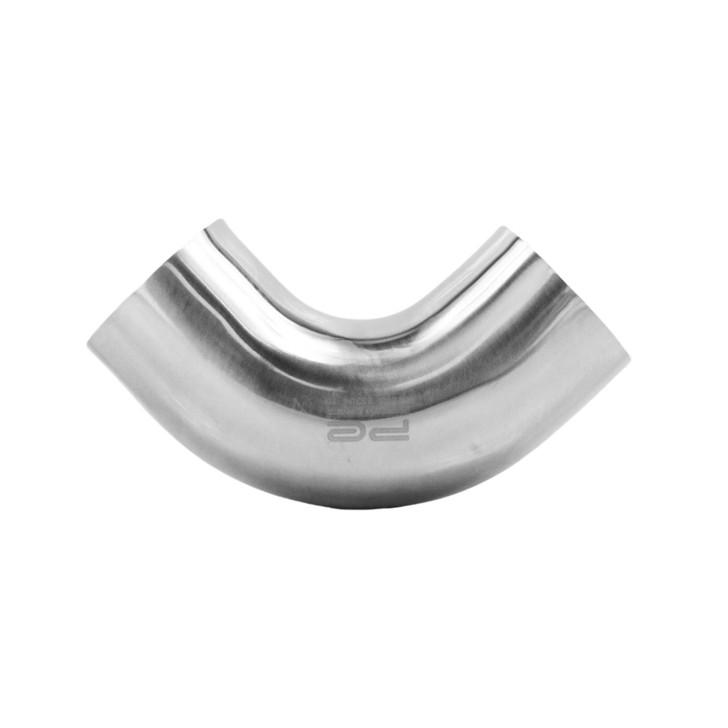 90 degree 2.37" 60mm Tight 1D Mandrel Exhaust Bend T304 Stainless Steel Satin Polished