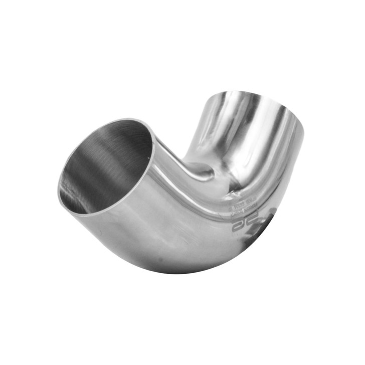 90 degree 2.37" 60mm Tight 1D Mandrel Exhaust Bend T304 Stainless Steel Satin Polished