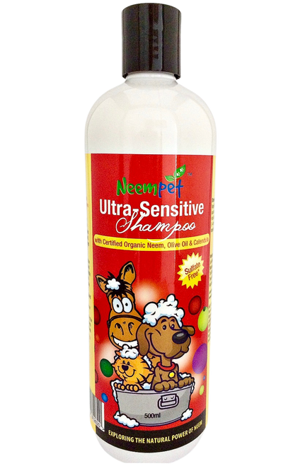 The Ultimate luxurious wash for your pet!  Our newly released Ultra sensitive shampoo is perfect for highly inflamed and sensitive skin.  Combined formulation of organic Neem, Calendula and Olive Oil nourishes and cleans your pets skin and coat. Fantastic for sensitive skin. Perfect for puppies and kittens over 6 weeks of age.
