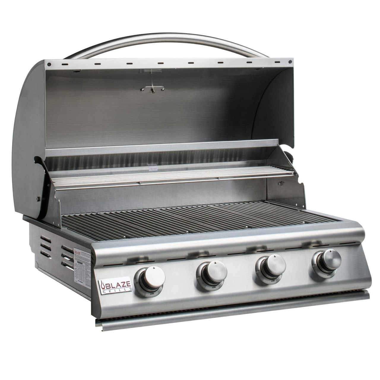 Blaze Prelude LBM 4 Burner 32 inch Grill Package w/ Cover, Door, Refrigerator LP - BLZ4LBM4PCPKGLP.1