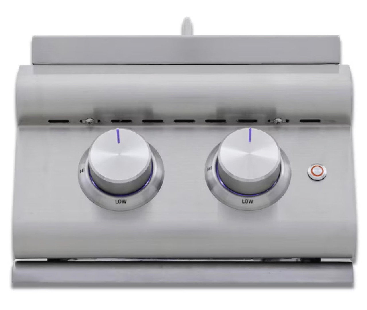 Blaze Premium LTE+ Natural Gas Stainless Steel Double Side Burner W/ Lid - BLZ-SB2-LTE3-NG
