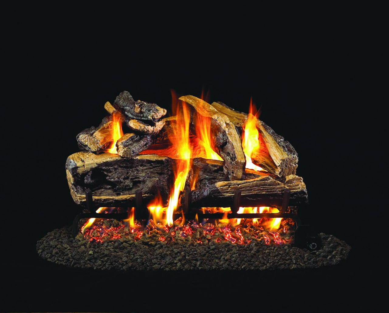 Peterson Gas Logs 24" Charred Rugged Split Oak Logs Only - CHRRSO24