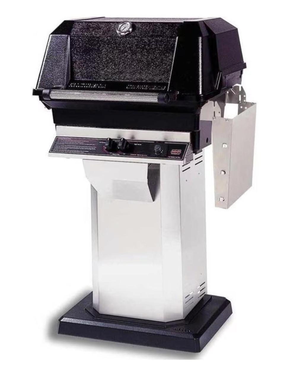 MHP JNR4DD - 37-Inch 2-Burner Stainless Patio Base Grill with Stainless Steel Shelves and Sear Magic Grids - Liquid Propane Gas - JNR4DD-PS + OCOL + OP-P