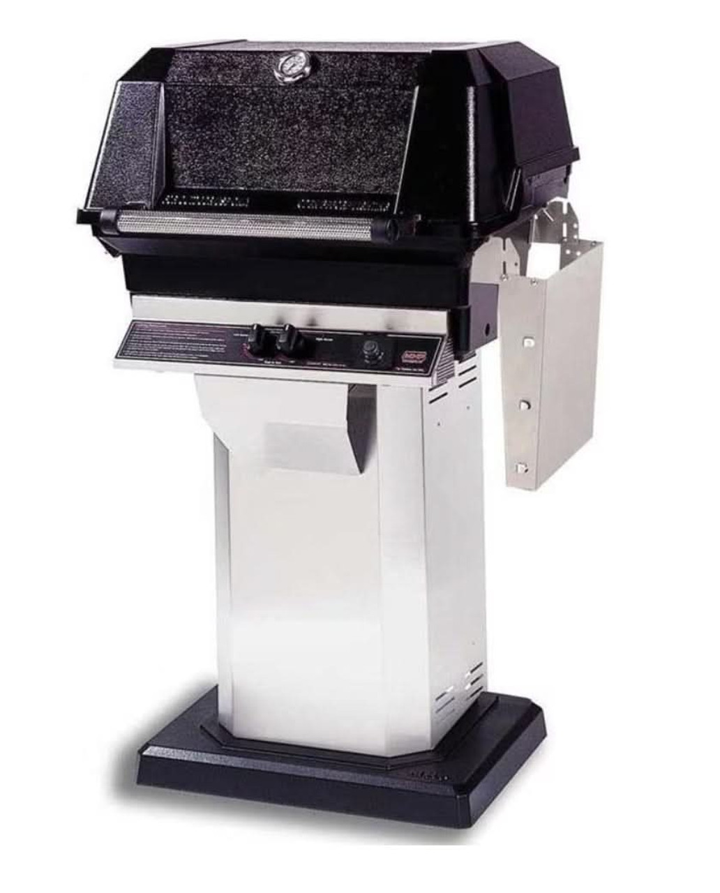MHP JNR4DD - 37-Inch 2-Burner Stainless Patio Base Grill with Stainless Steel Shelves and Sear Magic Grids - Liquid Propane Gas - JNR4DD-PS + OCOL + OP-P