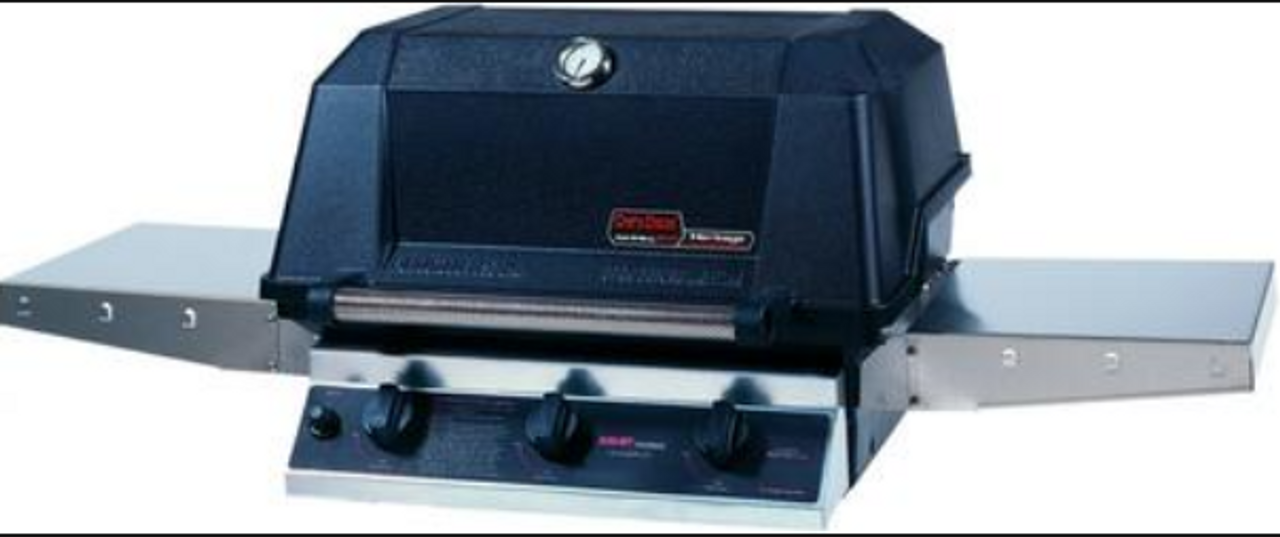 MHP Tri-Burn W3G4DD - 57-Inch 3-Burner Stainless Patio Base Grill with SearMagic Grids and Standard Burners - Natural Gas - W3G4DD-NS + OCOL + OP-N