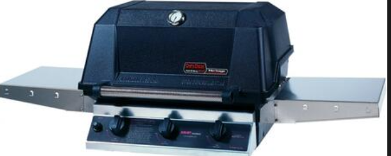 MHP Grill 27-Inch Built-In Grill - Liquid Propane Gas with Bolt-Down Patio Base - W3G4DD-PS + MPB