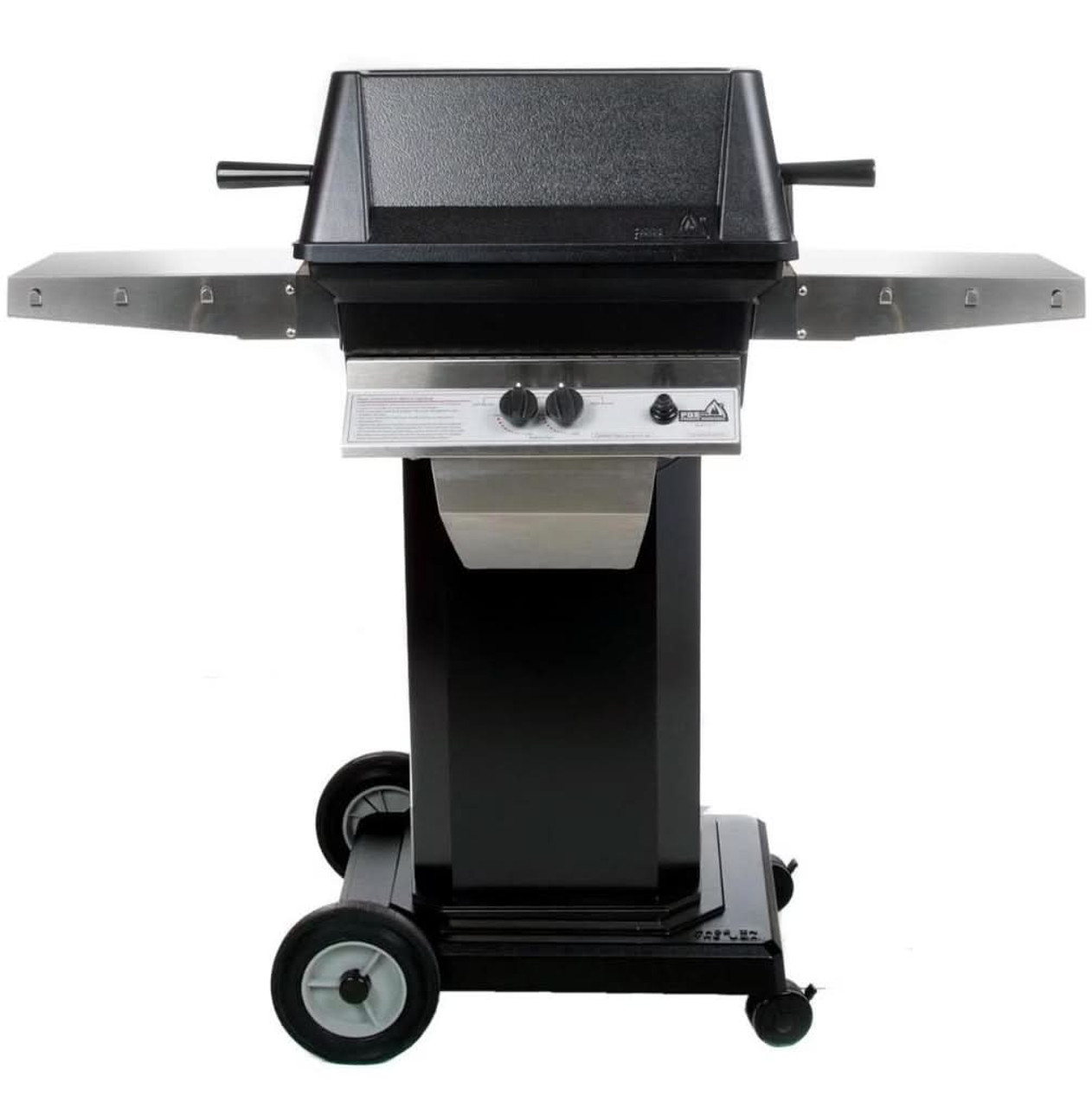 PGS A Series A40 - 2-Burner Black Portable Pedestal Base Grill - Natural Gas - A40NG + ABPED + ALC