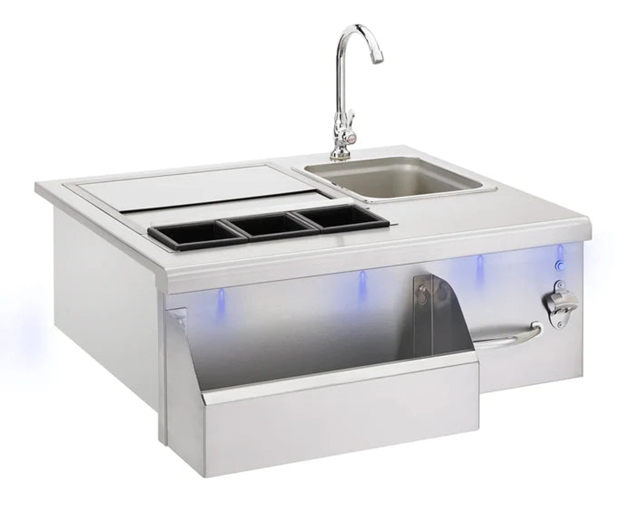 TrueFlame 30" Beverage & Prep Station with LED Lights- TF-BC-30L