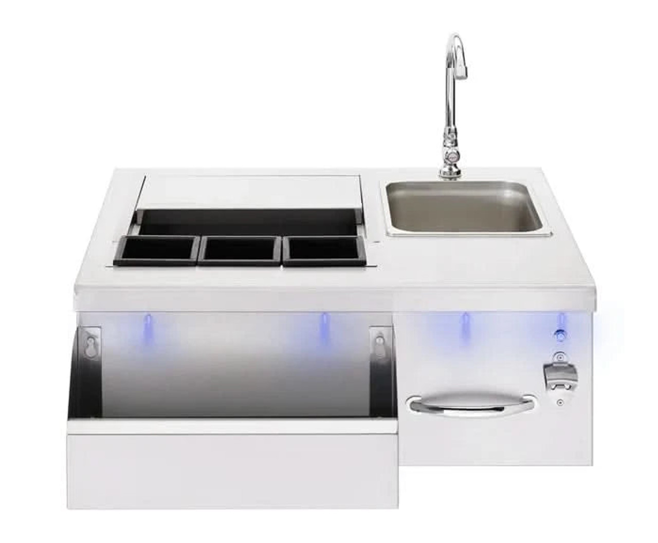 TrueFlame 30" Beverage & Prep Station with LED Lights- TF-BC-30L