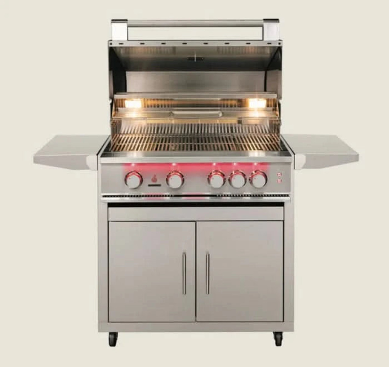 TrueFlame Deluxe Cart, Fold-Down Side Shelves, KD- CART-TF-25DC