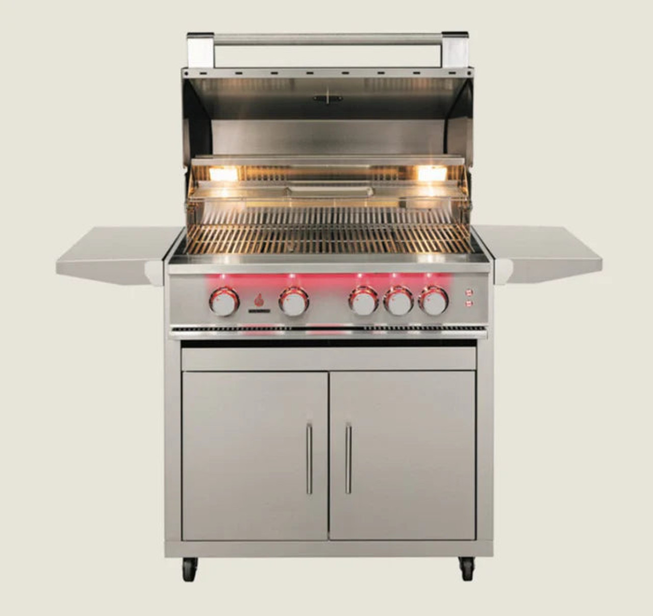 TrueFlame Deluxe Cart, Fold-Down Side Shelves, KD- CART-TF-25DC