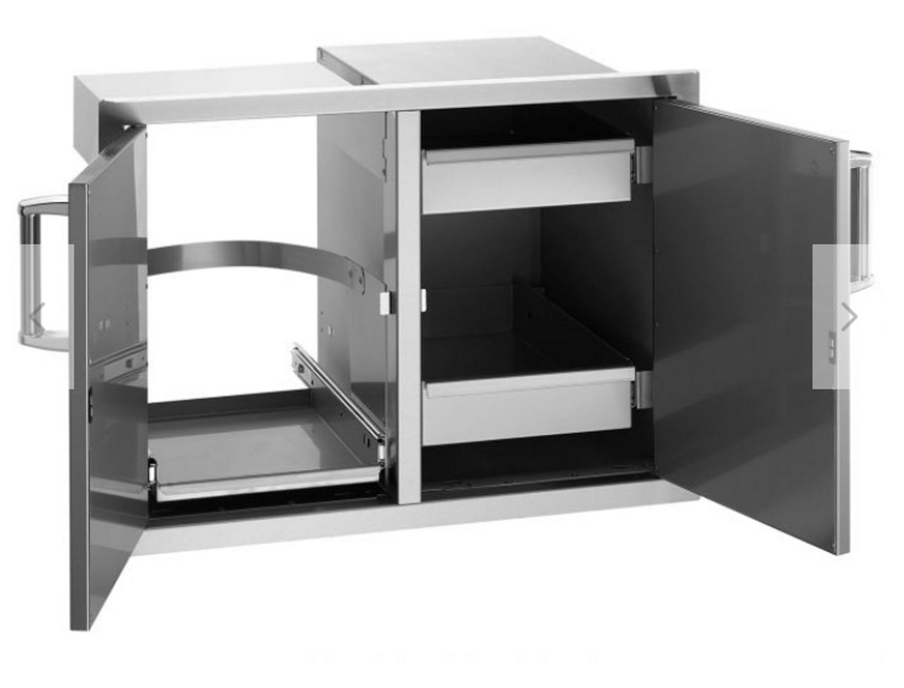 Fire Magic Select 30-Inch Double Access Door With Drawers And Trash Bin Storage - 33930S-12