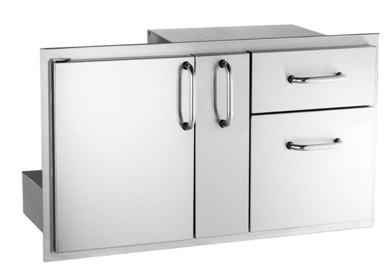 Fire Magic Select 36-Inch Access Door With Platter Storage And Double Drawer - 33816S