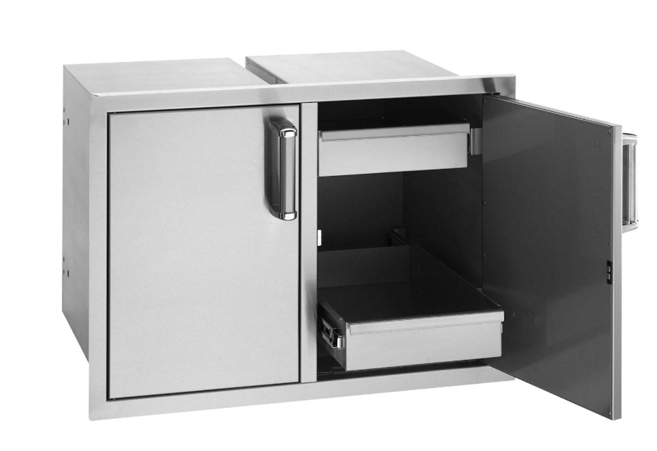 Fire Magic Premium Flush 30-Inch Enclosed Cabinet Storage With Drawers With Soft Close - 53930SC-22