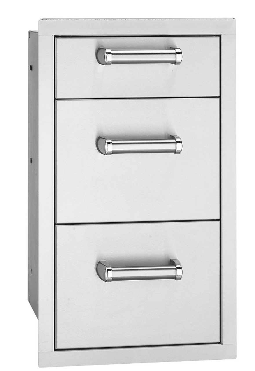 Fire Magic Premium Flush 14-Inch Triple Access Drawer With Soft Close - 53803SC