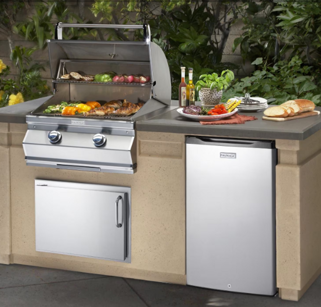 Fire Magic Choice C430I - 24-Inch 2-Burner Built-In Grill with Analog Thermometer - Liquid Propane Gas - C430I-RT1P