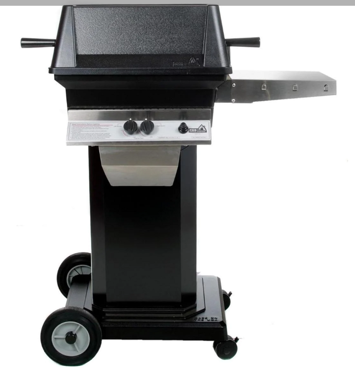 PGS A Series A40 - 2-Burner Black Portable Pedestal Base Grill - Natural Gas - A40NG + ABPED + ANC