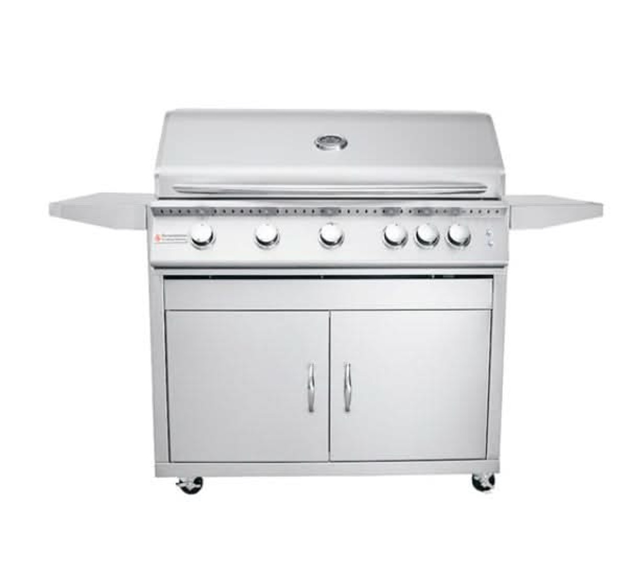 RCS Premier - 40-Inch 5-Burner Freestanding Grill with Blue LED Lights and Rear Burner - Natural Gas - RJC40ALCK