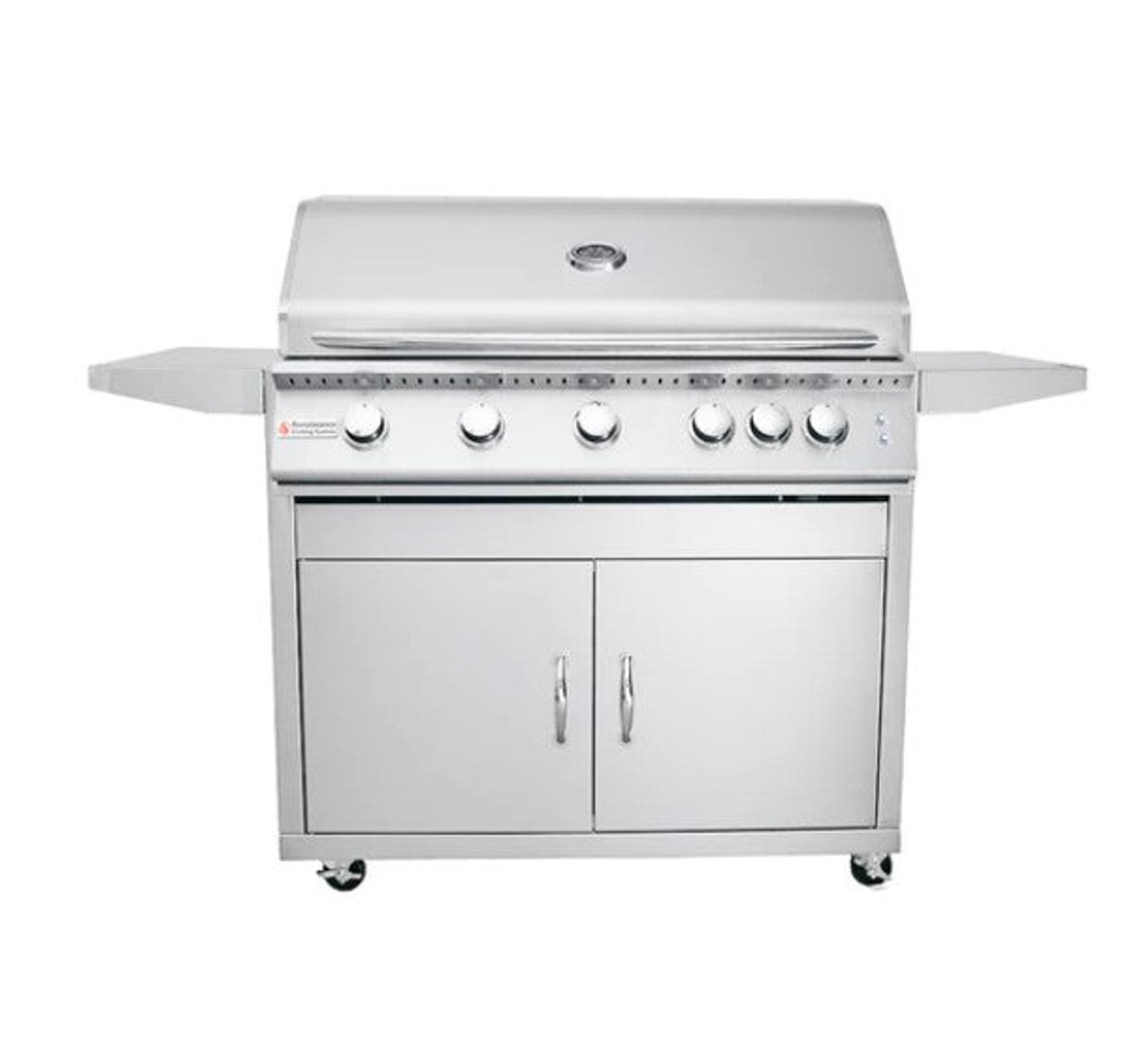 RCS Premier - 40-Inch 5-Burner Freestanding Grill with Blue LED Lights and Rear Burner - Natural Gas - RJC40ALCK