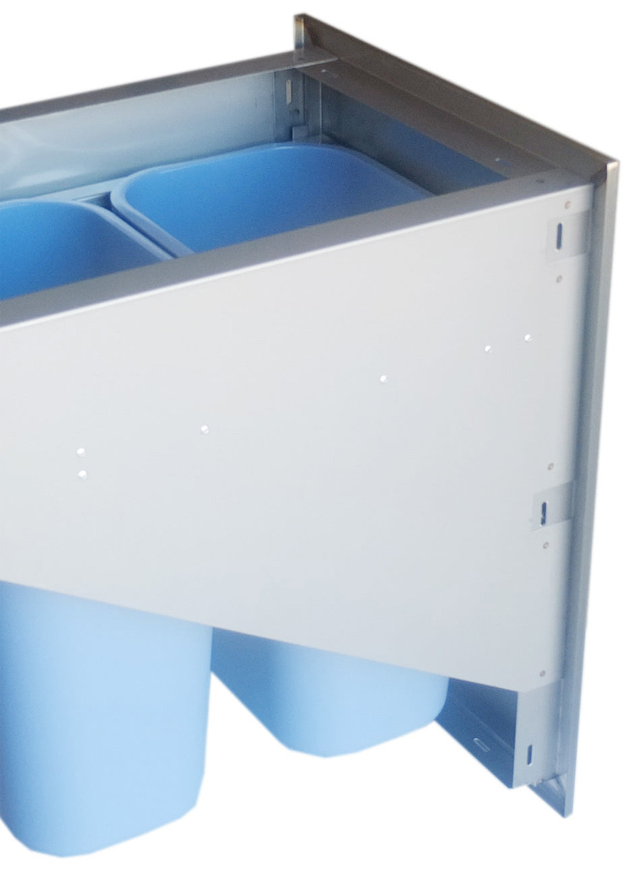 Sunstone 20"x27" Beveled Frame Trash Drawer w/Two Trash Bins - BA-TRD2027