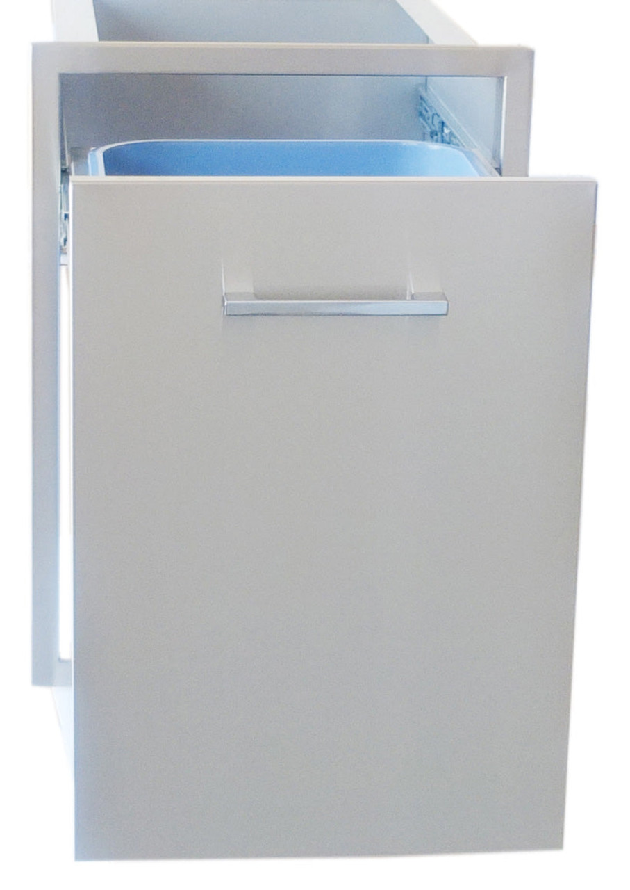 Sunstone 20"x27" Beveled Frame Trash Drawer w/Two Trash Bins - BA-TRD2027