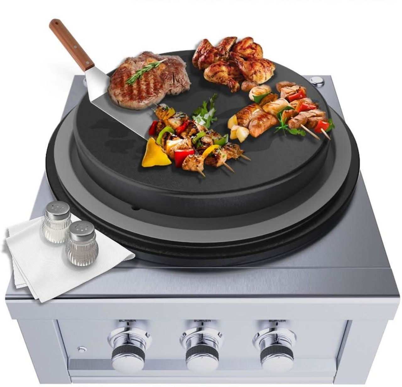 Sunstone 24 Power Cirque Natural Gas Solid Steel Griddle Cirque Burners - SUN24PCB-GD-NG