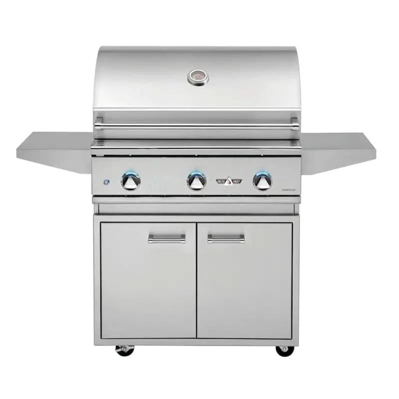 Delta Heat - 32-Inch 3-Burner Freestanding Grill - Natural Gas - DHBQ32G-DN + DHGB32-C