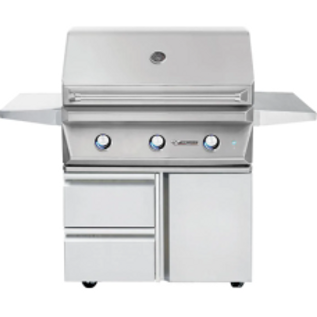 Twin Eagles - 36-Inch 3-Burner Freestanding Grill - Natural Gas with Infrared Rotisserie - TEBQ36R-CN + TEGB36SD-B