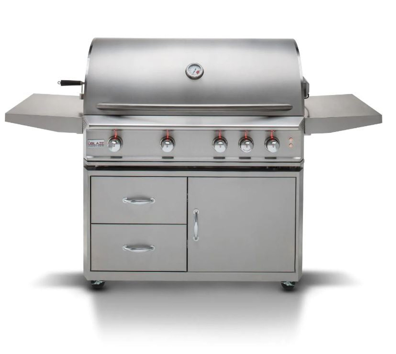 Blaze Professional LUX - 44-Inch 4-Burner Freestanding Grill - Natural Gas with Rear Infrared Burner - BLZ-4PRO-NG + BLZ-4PRO-CART-LTSC