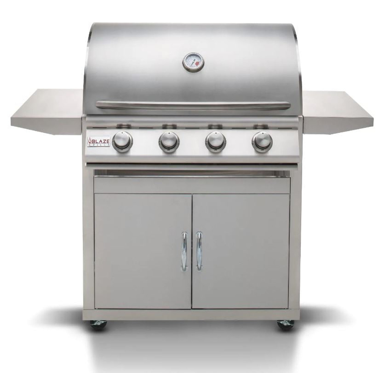 Blaze Prelude LBM - 32-Inch 4-Burner Freestanding Grill - Liquid Propane Gas - BLZ-4LBM-LP + BLZ-4-CART-SC