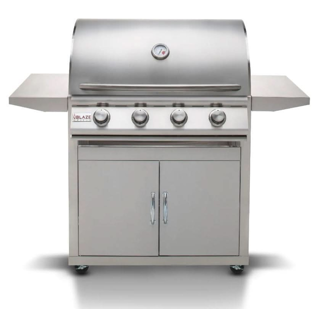 Blaze Prelude LBM - 32-Inch 4-Burner Freestanding Grill - Liquid Propane Gas - BLZ-4LBM-LP + BLZ-4-CART-SC