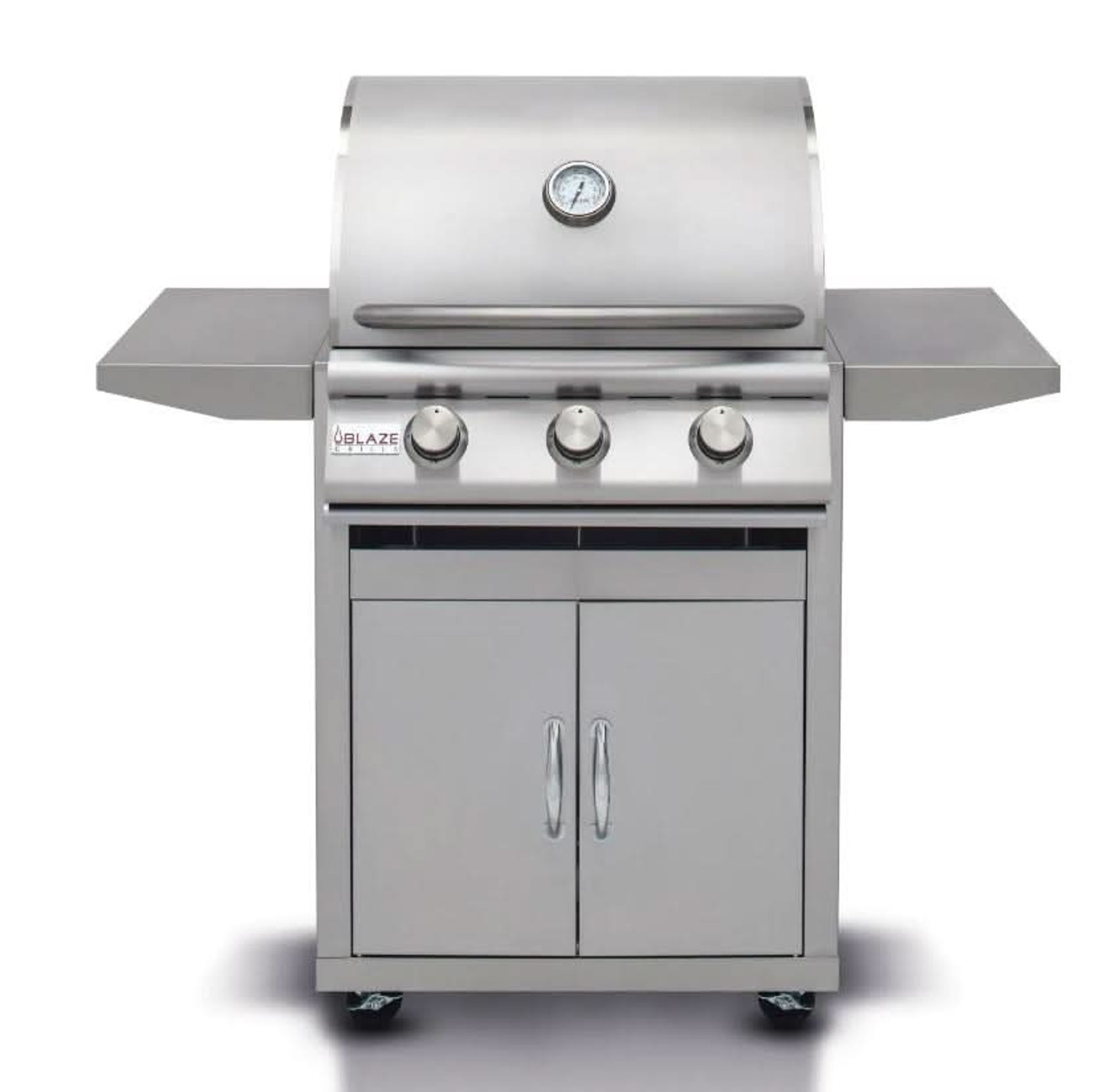 Blaze Prelude LBM - 25-Inch 3-Burner Freestanding Grill - Liquid Propane Gas - BLZ-3LBM-LP + BLZ-3-CART-SC