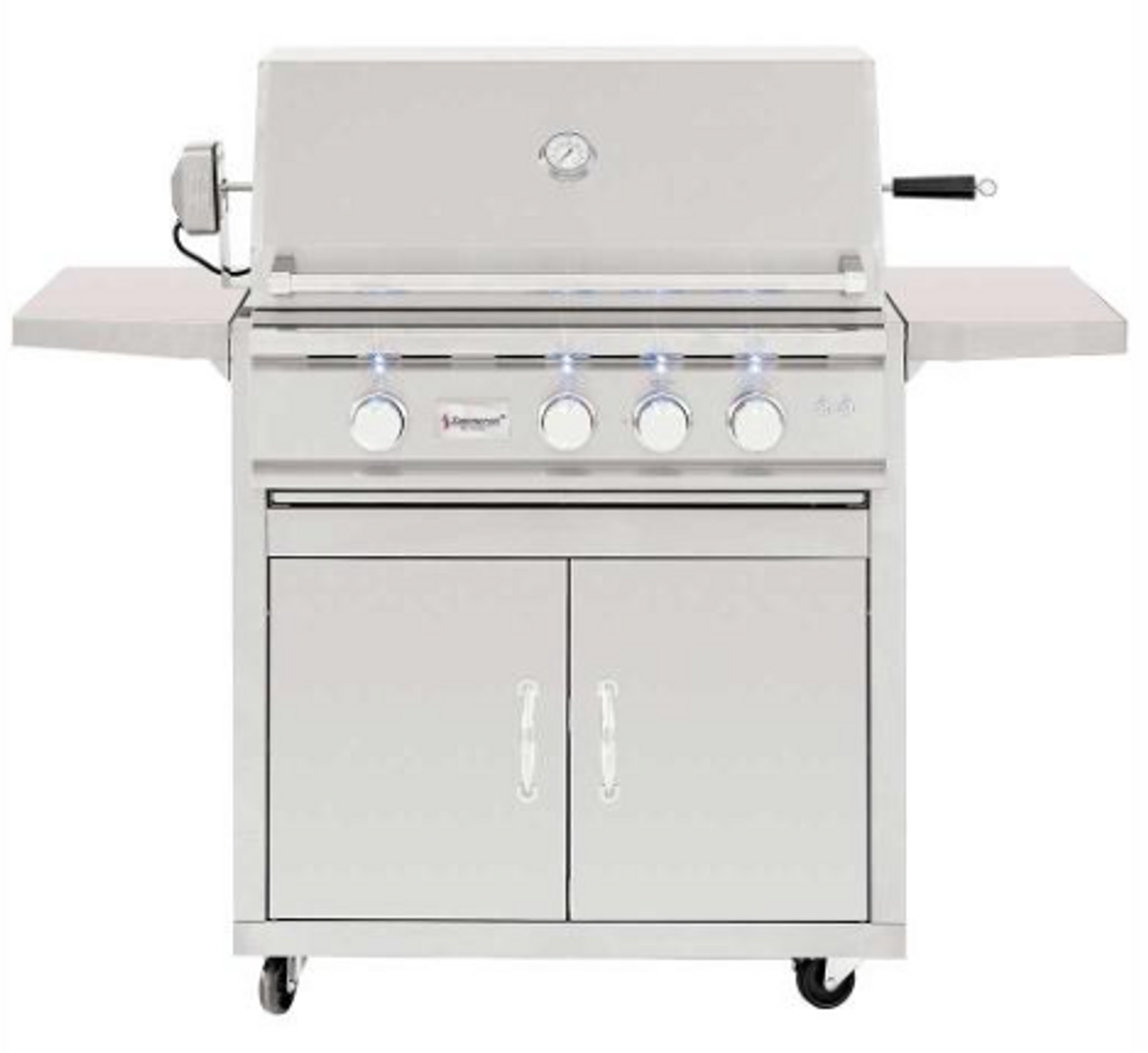 Summerset TRL - 32-Inch 3-Burner Freestanding Grill with Rotisserie - Liquid Propane Gas - TRL32-LP + CART-TRL32