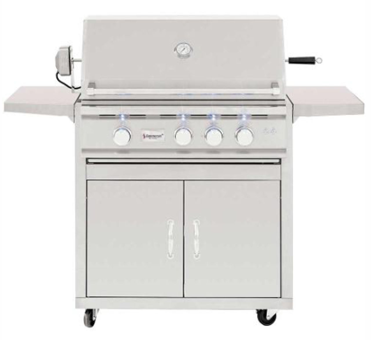 Summerset TRL - 32-Inch 3-Burner Freestanding Grill with Rotisserie - Liquid Propane Gas - TRL32-LP + CART-TRL32