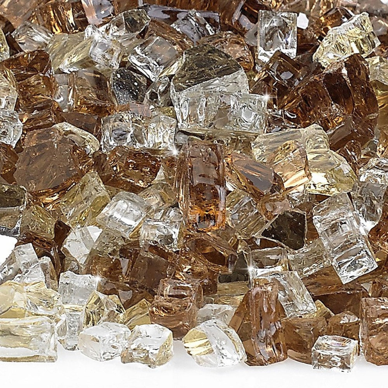 American Fire Glass 1/2" Zion Reflective, 10 lb. Jar Fire Glass - AFFZIRF1210J